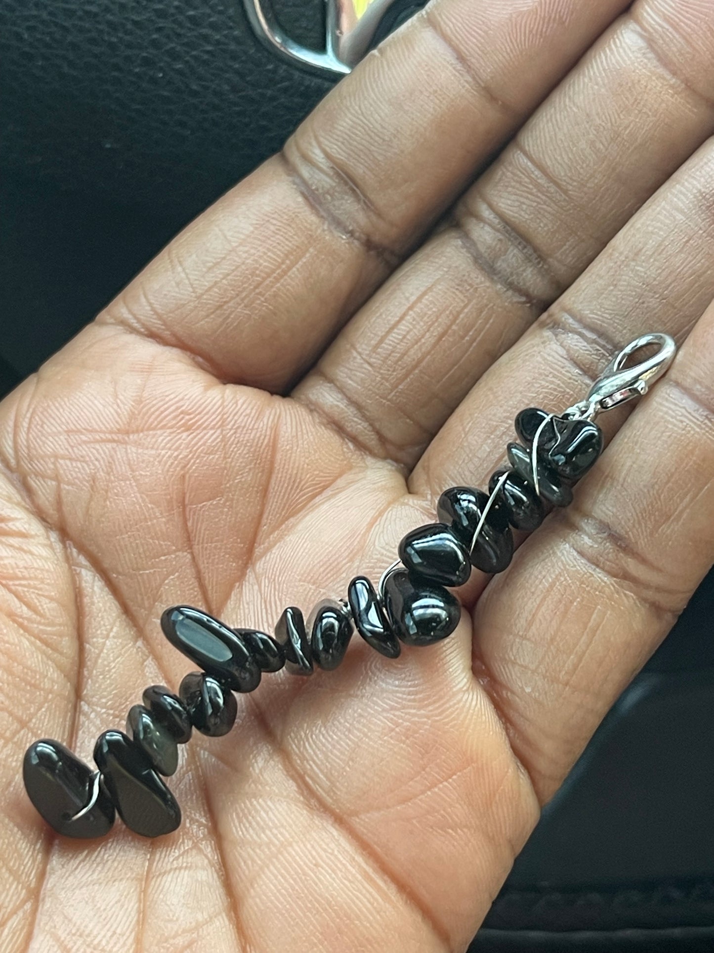 Hair Charms (obsidian)